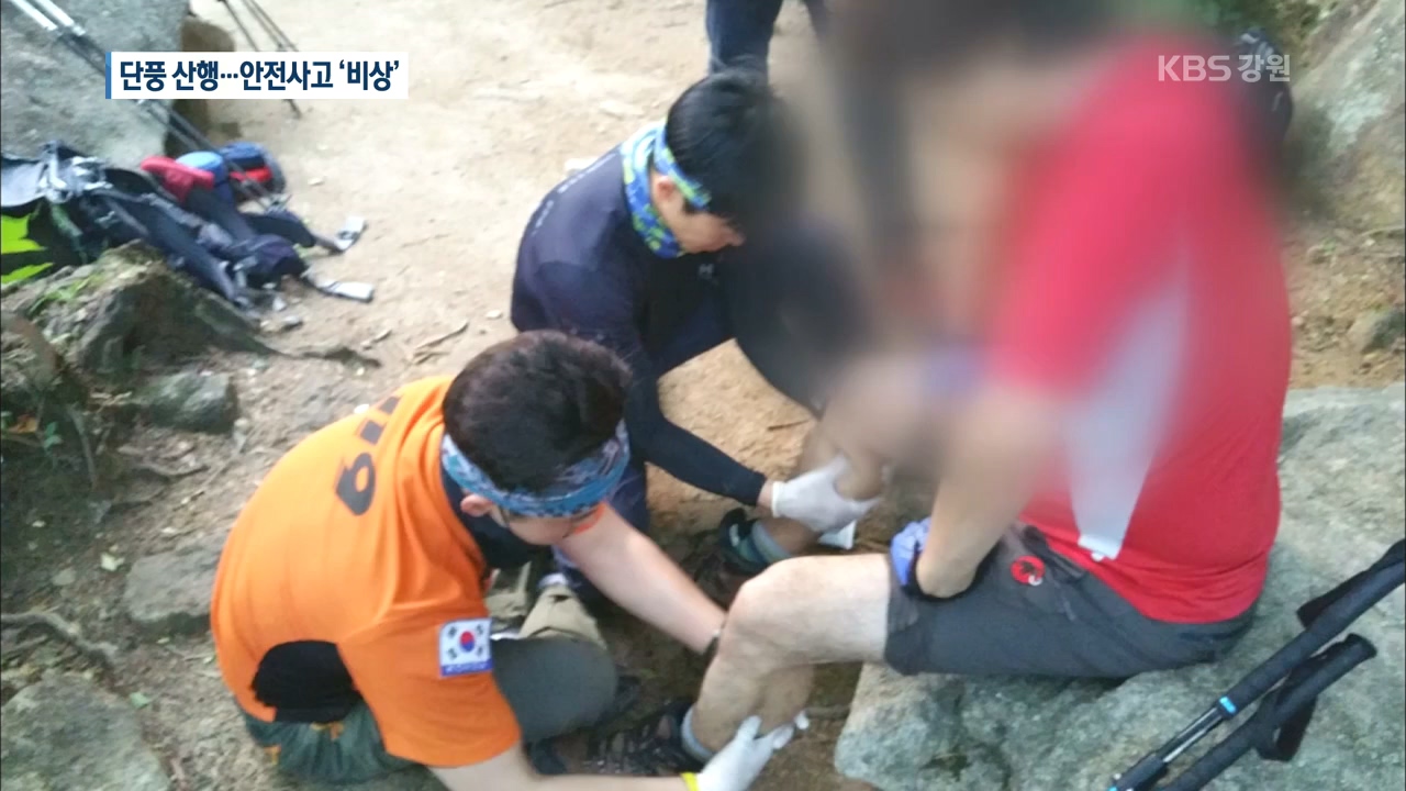 단풍 행렬…잇따르는 안전사고 비상