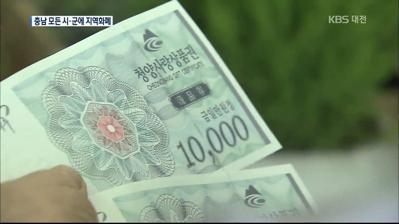현금처럼 간편..충남 지역 화폐 발행 확대
